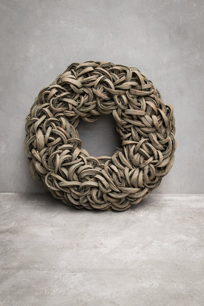 Kokosscheibenkranz · Ø 40–55 cm · Altgrün gewaschen · 55 cm · Ansicht 1