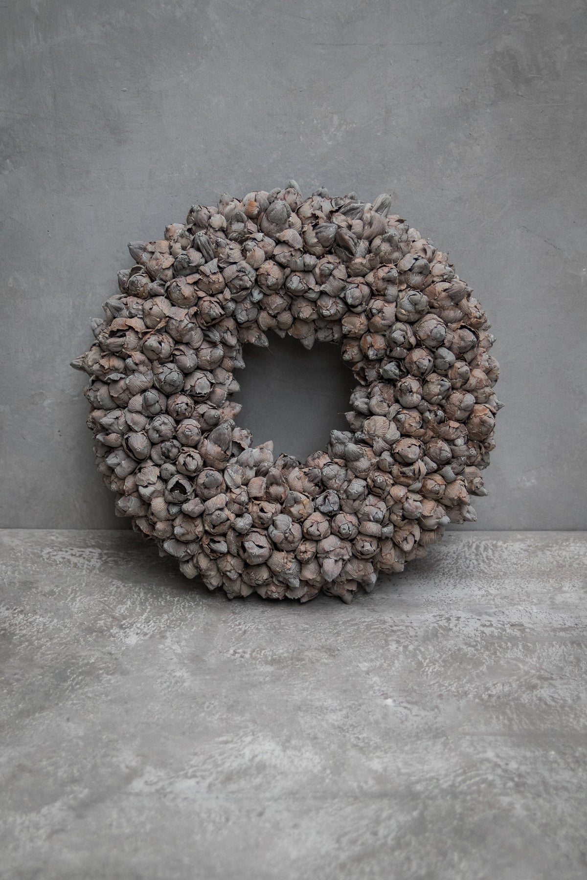 Kokosfruchtkranz · Ø 30–65 cm · Grau gewaschen · 40 cm · Ansicht 1