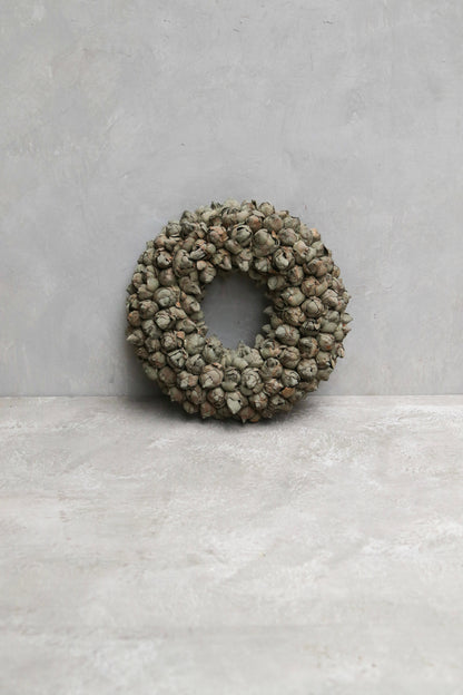 Kokosfruchtkranz · Ø 30–65 cm · Altgrün gewaschen · 30 cm · Ansicht 1