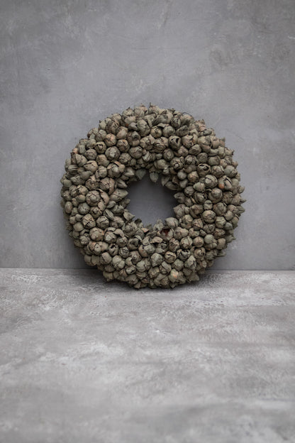 Kokosfruchtkranz · Ø 30–65 cm · Altgrün gewaschen · 40 cm · Ansicht 1