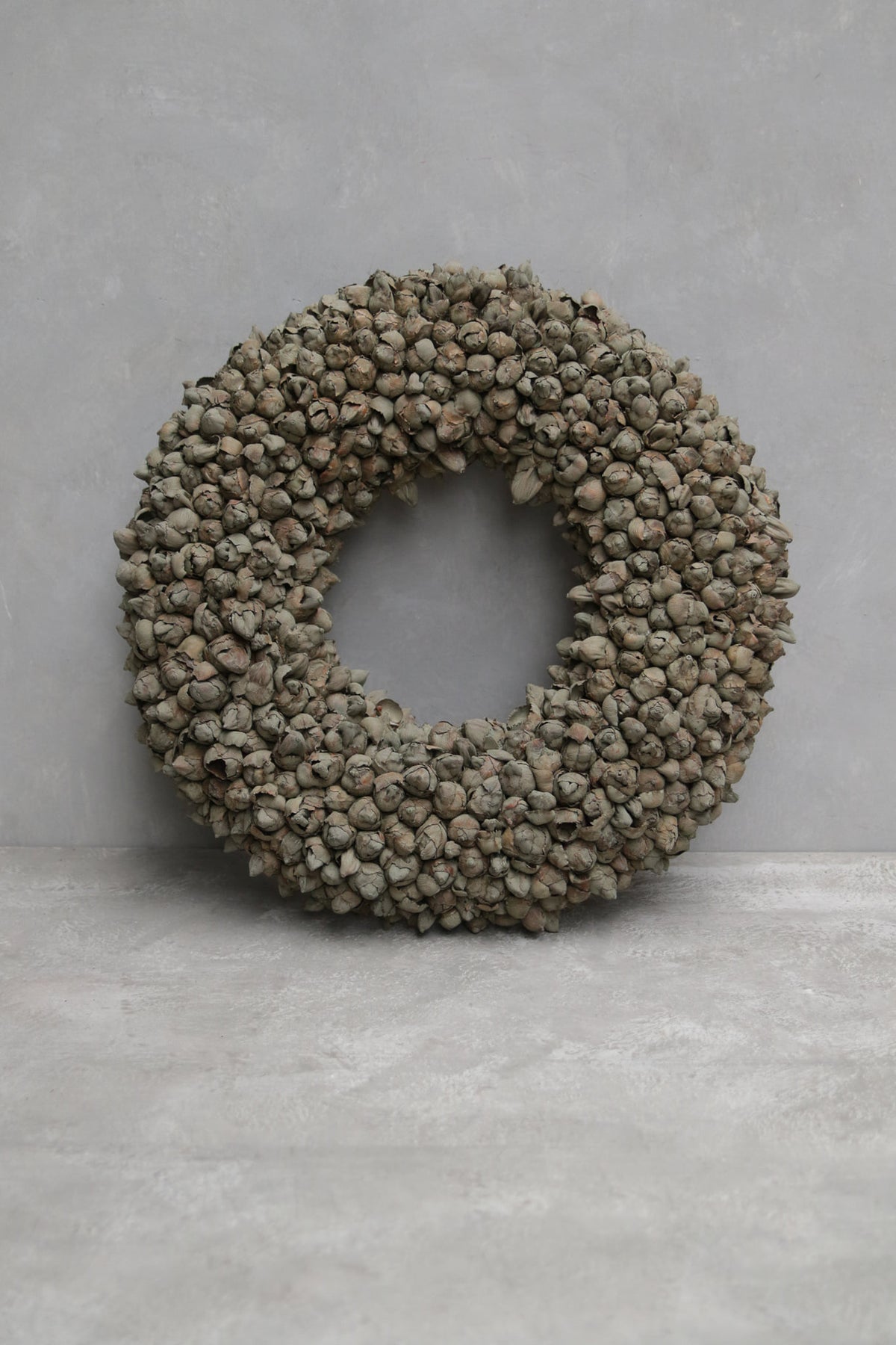 Kokosfruchtkranz · Ø 30–65 cm · Altgrün gewaschen · 55 cm · Ansicht 1
