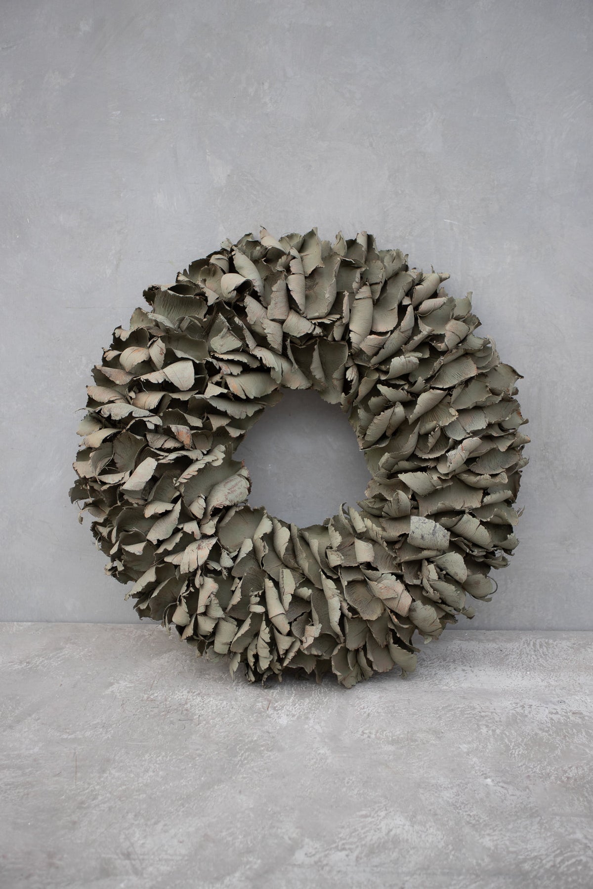 Palmblattkranz · Ø 25–100 cm · Altgrün gewaschen · 55 cm · Ansicht 1