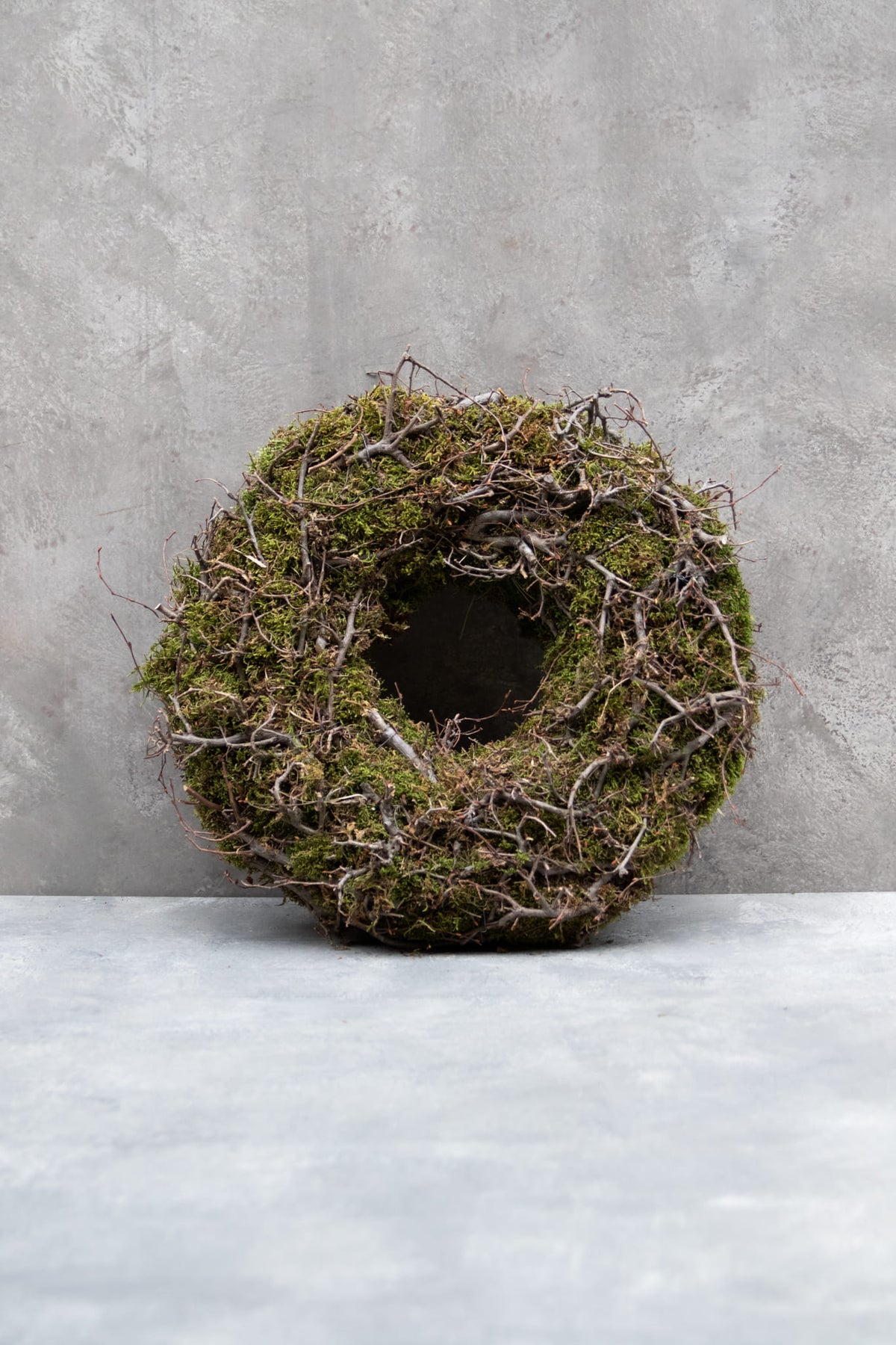 Kräftiger Mooskranz mit Bonsai · Ø 30–60 cm · Natur · 30 cm · Ansicht 1