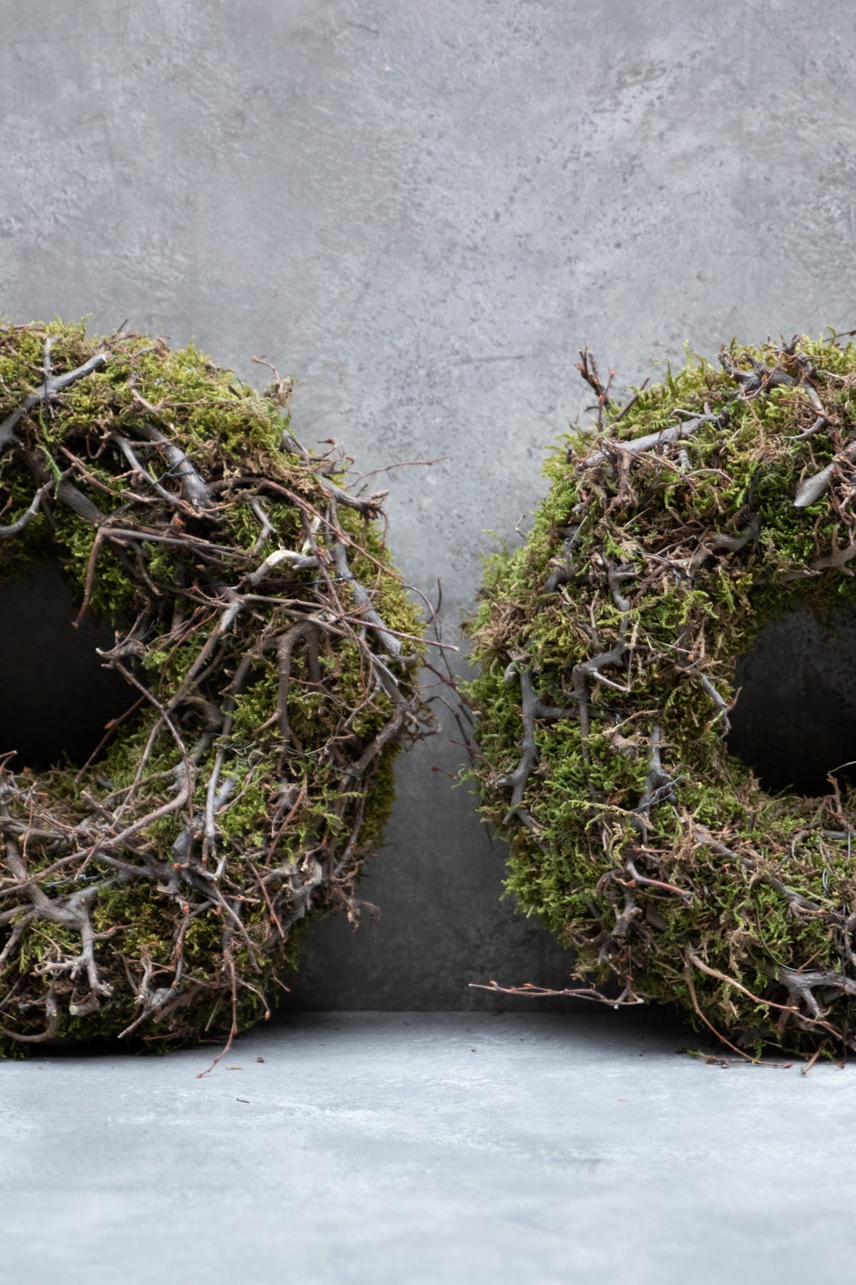 Kräftiger Mooskranz mit Bonsai · Ø 30–60 cm · Natur · 30 cm · Ansicht 2