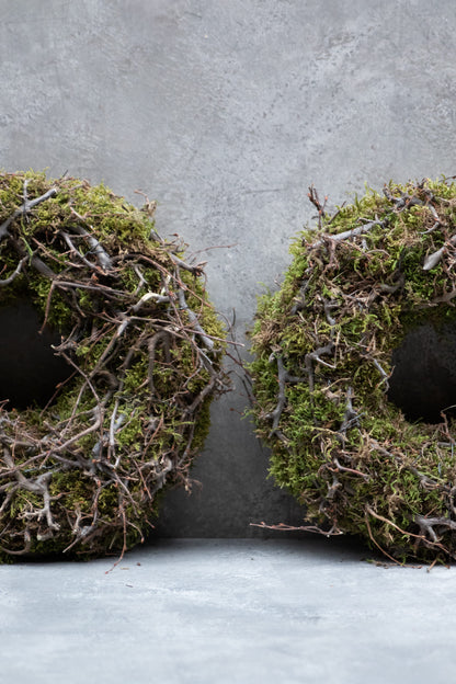 Kräftiger Mooskranz mit Bonsai · Ø 30–60 cm · Natur · 30 cm · Ansicht 2