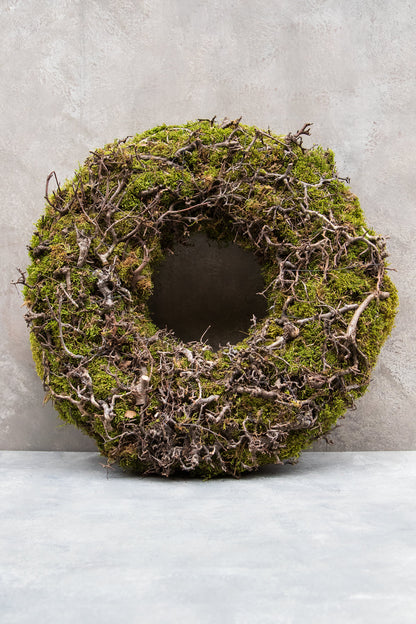 Kräftiger Mooskranz mit Bonsai · Ø 30–60 cm · Natur · 60 cm · Ansicht 1