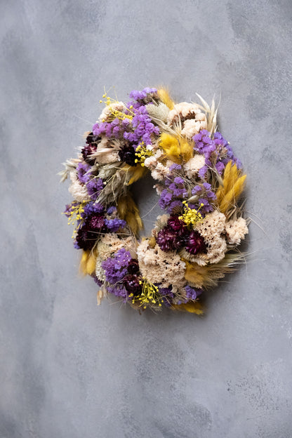 Trockenblumenkranz „Abby“ · Bunter Mix · Ø 20–28 cm · Natur · 20 cm · Ansicht 3