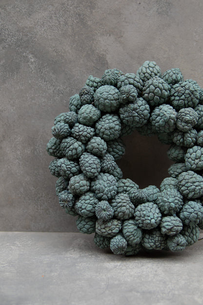 Ata-Fruchtkranz · Ø 30–45 cm · Aqua · 30 cm · Ansicht 2