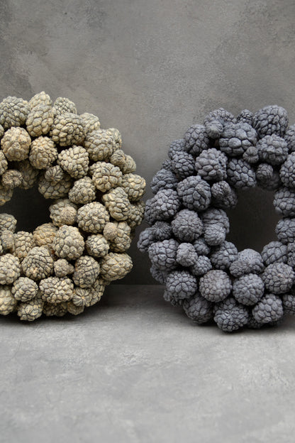 Ata-Fruchtkranz · Ø 30–45 cm · Rauchgrau · 45 cm · Ansicht 3