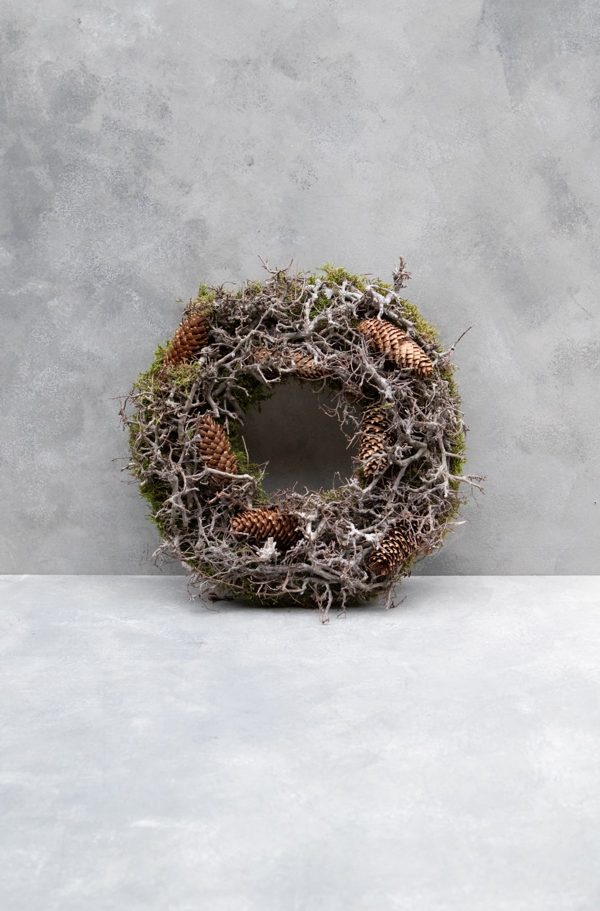 Bonsai-Mooskranz mit Zapfen · Ø 30–60 cm · Natur · 45 cm · Ansicht 3