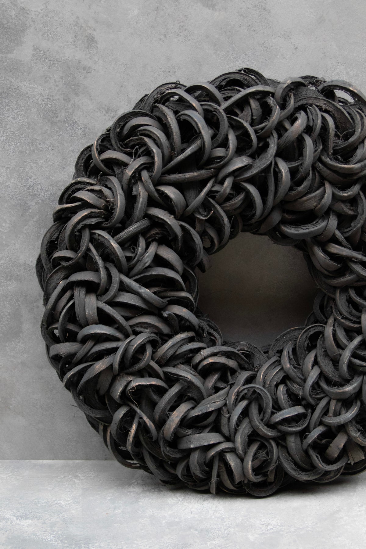Kokosscheibenkranz · Ø 40–55 cm · Schwarz · 40 cm · Ansicht 2