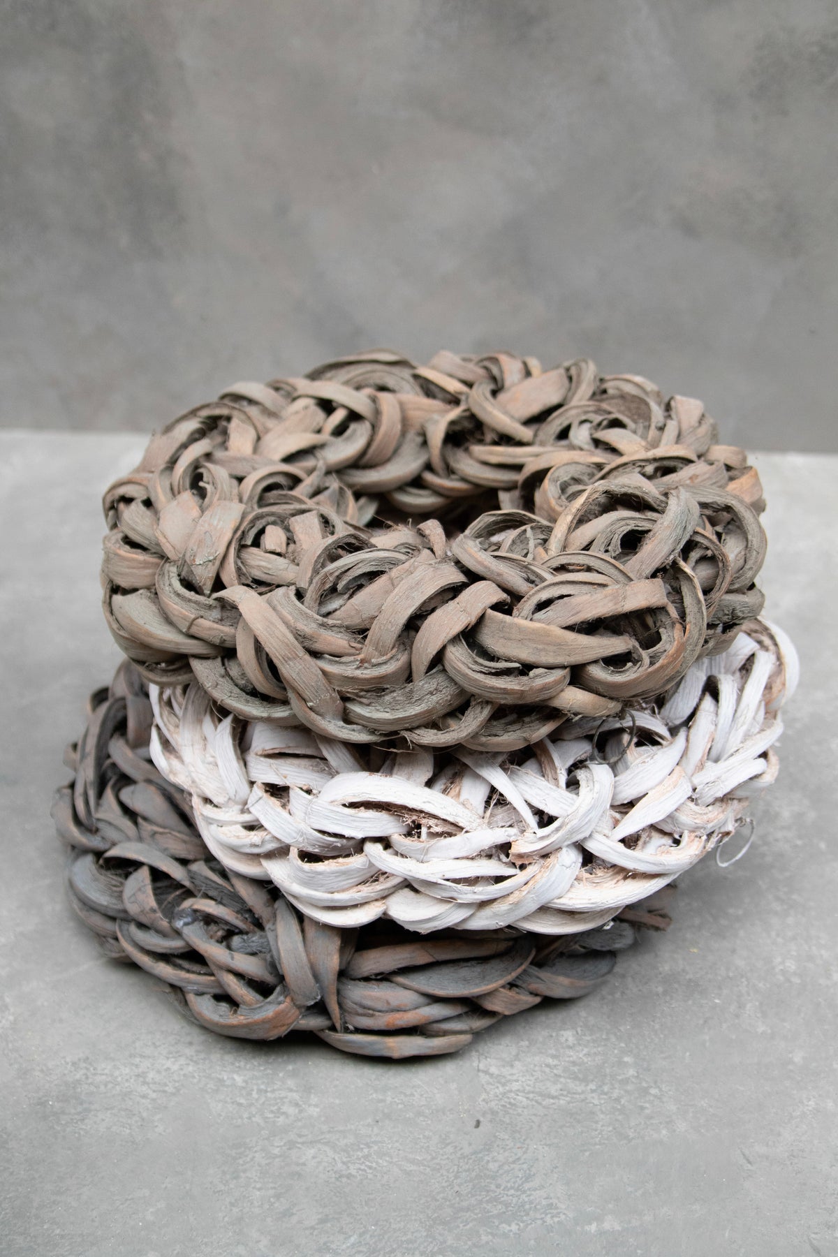 Kokosscheibenkranz · Ø 40–55 cm · Rauchgrau · 40 cm · Ansicht 2