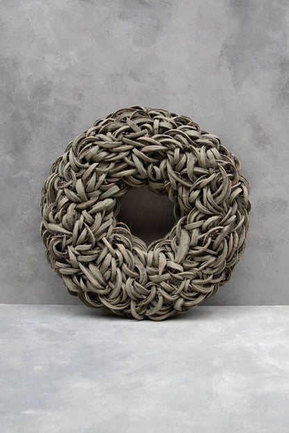 Kokosscheibenkranz · Ø 40–55 cm · Altgrün gewaschen · 40 cm · Ansicht 1