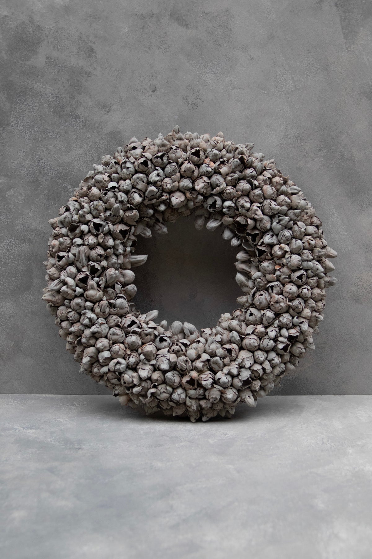 Kokosfruchtkranz · Ø 30–65 cm · Grau gewaschen · 55 cm · Ansicht 1