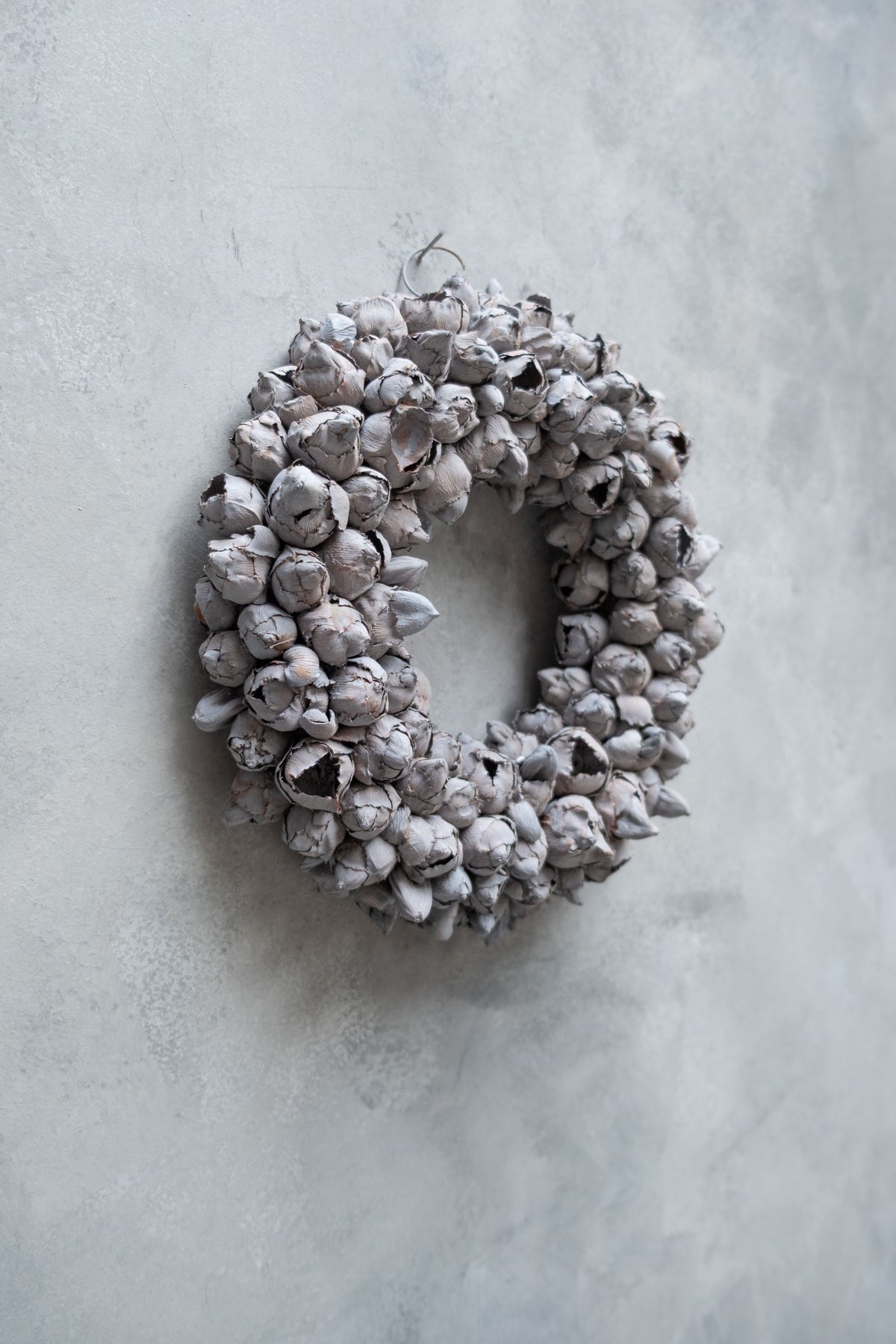 Kokosfruchtkranz · Ø 30–65 cm · Nebelgrau · 30 cm · Ansicht 3