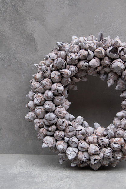 Kokosfruchtkranz · Ø 30–65 cm · Nebelgrau · 30 cm · Ansicht 1