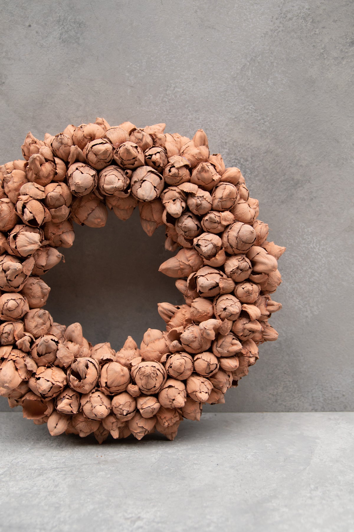 Kokosfruchtkranz · Ø 30–65 cm · Terrakottarot · 30 cm · Ansicht 2