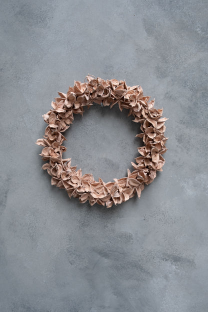 Schmaler Baumwollkapselkranz · Ø 20–30 cm · Altrosa · 20 cm · Ansicht 1