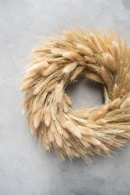 Lagurus-Weizen-Kranz · Ø 28 cm · Natur · 28 cm · Ansicht 2