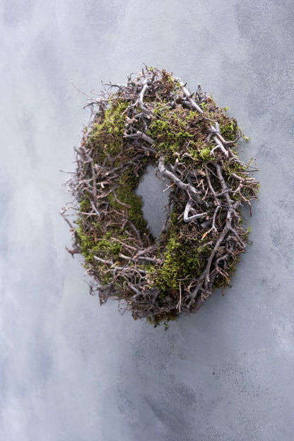 Moos-Bonsai-Mix-Kranz · Ø 35 cm · Natur · 35 cm · Ansicht 3