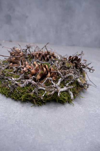 Mooskranz mit Bonsai und Weymouthskiefer · Ø 30–38 cm · Natur · 30 cm · Ansicht 3