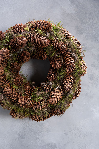 Hoher Mooskranz mit Fichte · Ø 30 cm · Natur · 30 cm · Ansicht 4