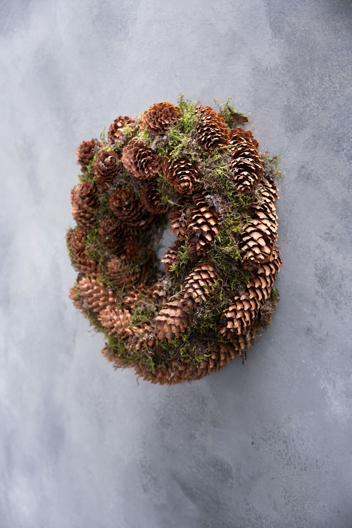 Hoher Mooskranz mit Fichte · Ø 30 cm · Natur · 30 cm · Ansicht 2