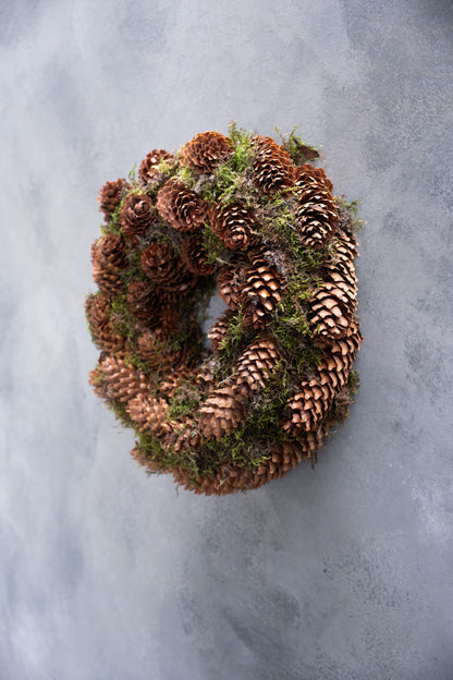 Hoher Mooskranz mit Fichte · Ø 30 cm · Natur · 30 cm · Ansicht 2