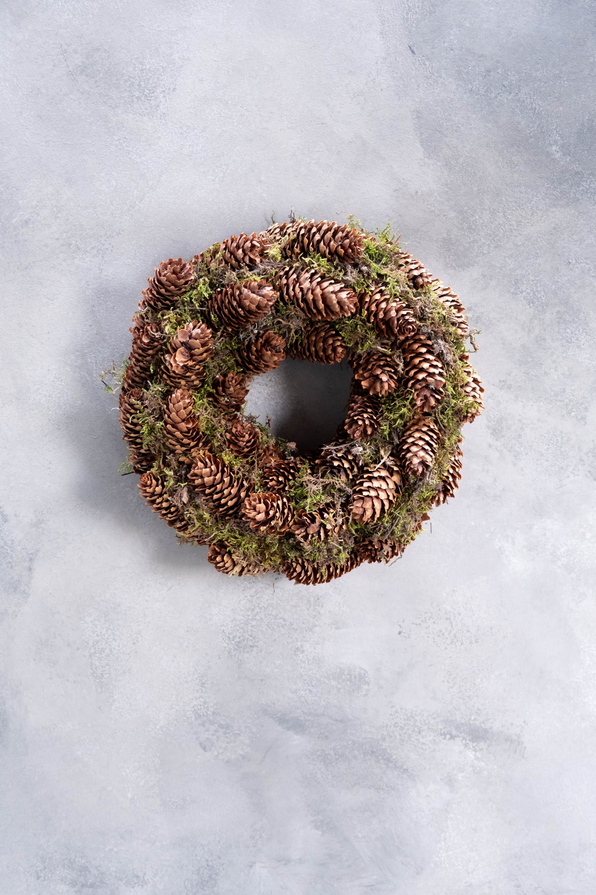 Hoher Mooskranz mit Fichte · Ø 30 cm · Natur · 30 cm · Ansicht 1