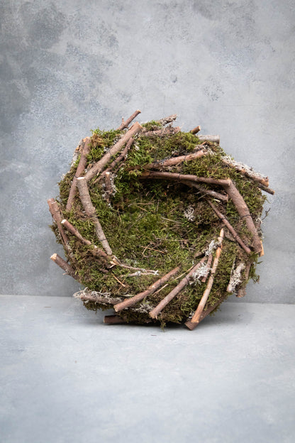 Moosnestkranz mit Stäben · Ø 40 cm · Natur · 40 cm · Ansicht 1