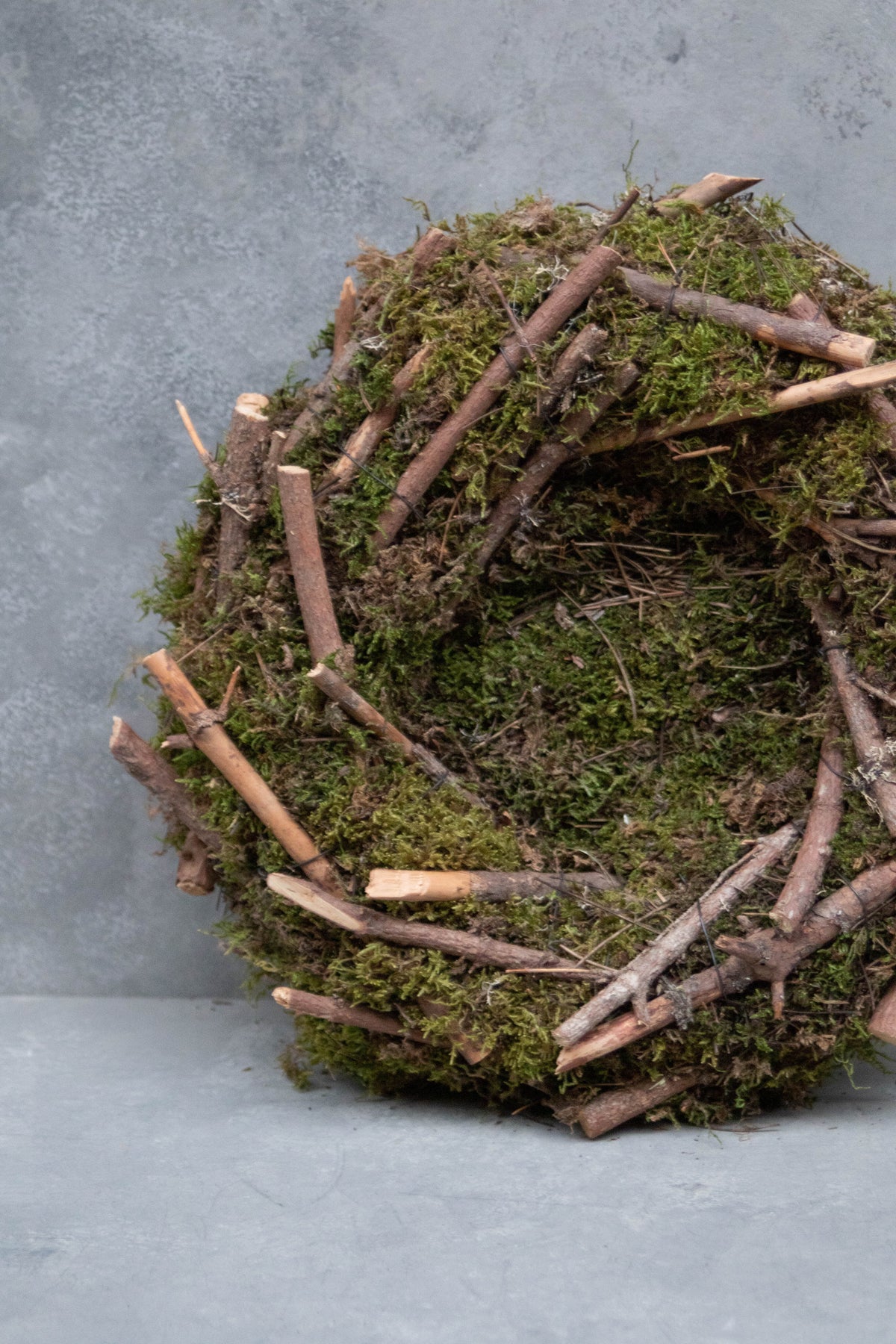 Moosnestkranz mit Stäben · Ø 40 cm · Natur · 40 cm · Ansicht 3