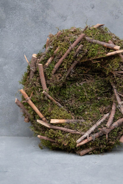 Moosnestkranz mit Stäben · Ø 40 cm · Natur · 40 cm · Ansicht 3