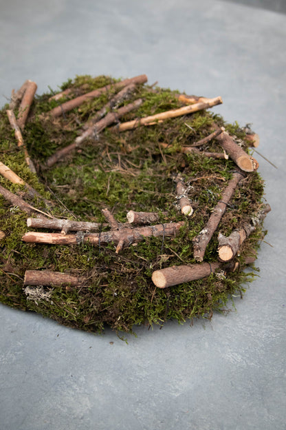 Moosnestkranz mit Stäben · Ø 40 cm · Natur · 40 cm · Ansicht 4