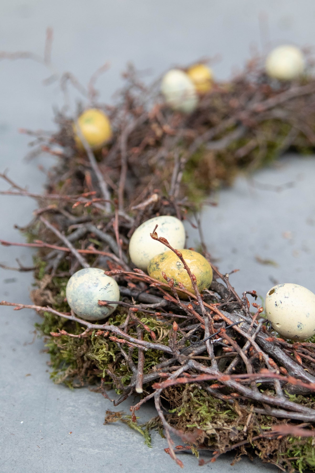 Schmaler Mooskranz mit wildem Bonsai · Ø 40–50 cm · Natur · 50 cm · Ansicht 4