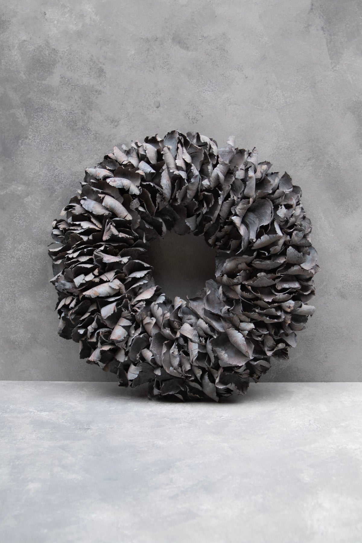 Palmblattkranz · Ø 25–100 cm · Dunkelgrau gewaschen · 80 cm · Ansicht 1