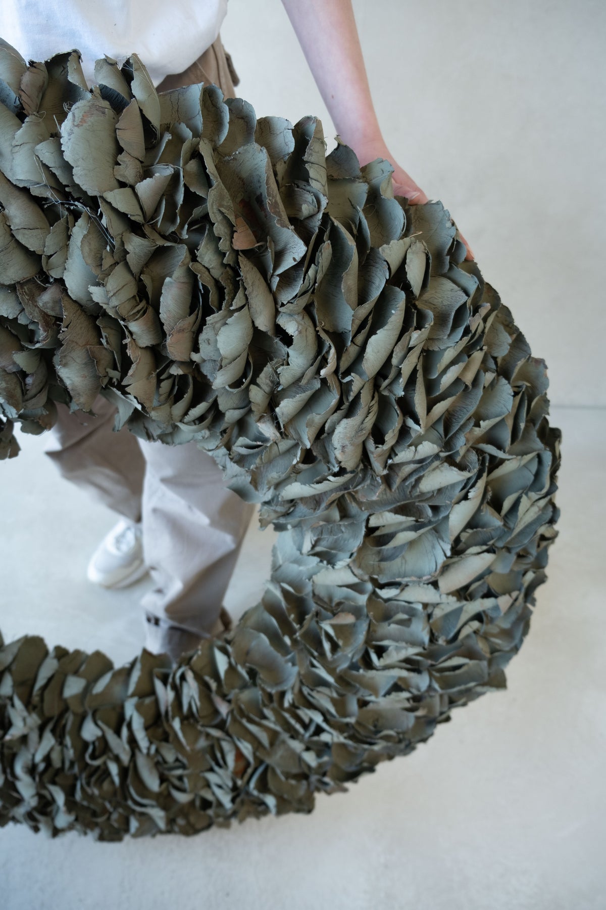 Palmblattkranz · Ø 25–100 cm · Altgrün gewaschen · 100 cm · Ansicht 3