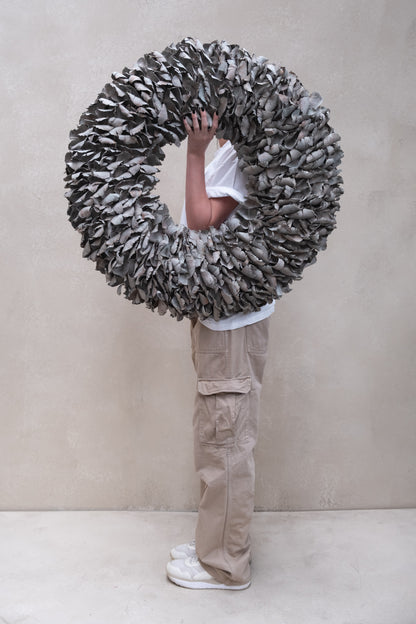 Palmblattkranz · Ø 25–100 cm · Grau gewaschen · 100 cm · Ansicht 2
