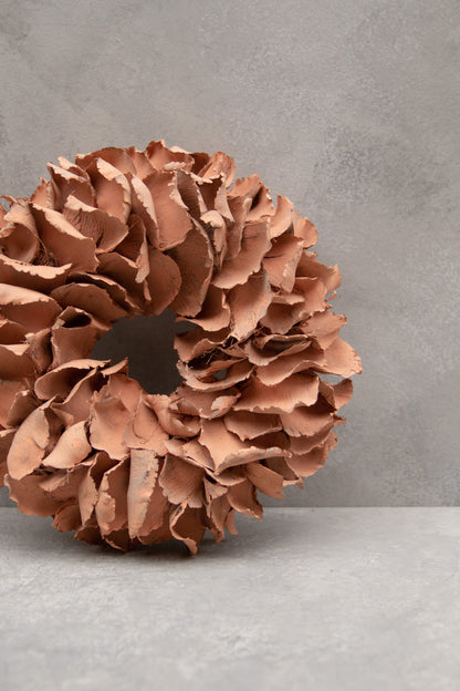Palmblattkranz · Ø 25–100 cm · Terrakottarot · 25 cm · Ansicht 3