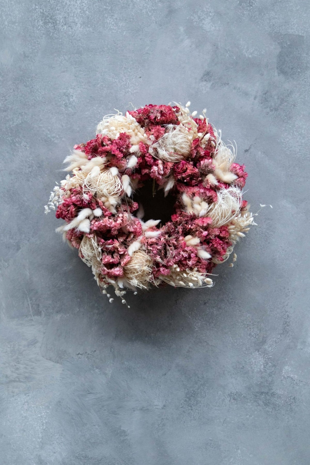 Trockenblumenkranz aus Statice, Lagurus & Briza · Ø ca. 28 cm
