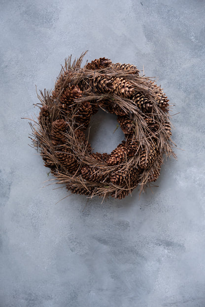 Kranz aus Fichtenzapfen und Kiefernnadeln · Ø 30 cm · Natur · 30 cm · Ansicht 1