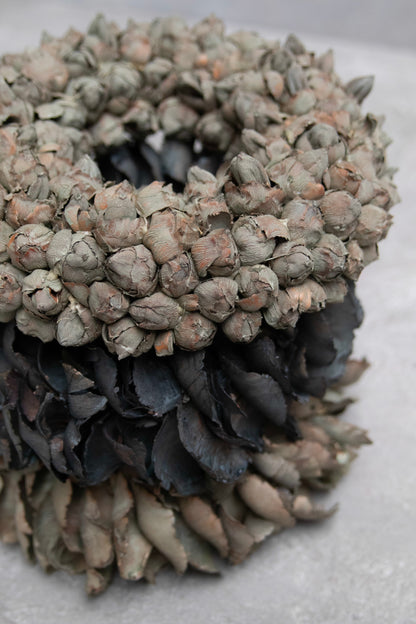Kokosfruchtkranz · Ø 30–65 cm · Altgrün gewaschen · 30 cm · Ansicht 4