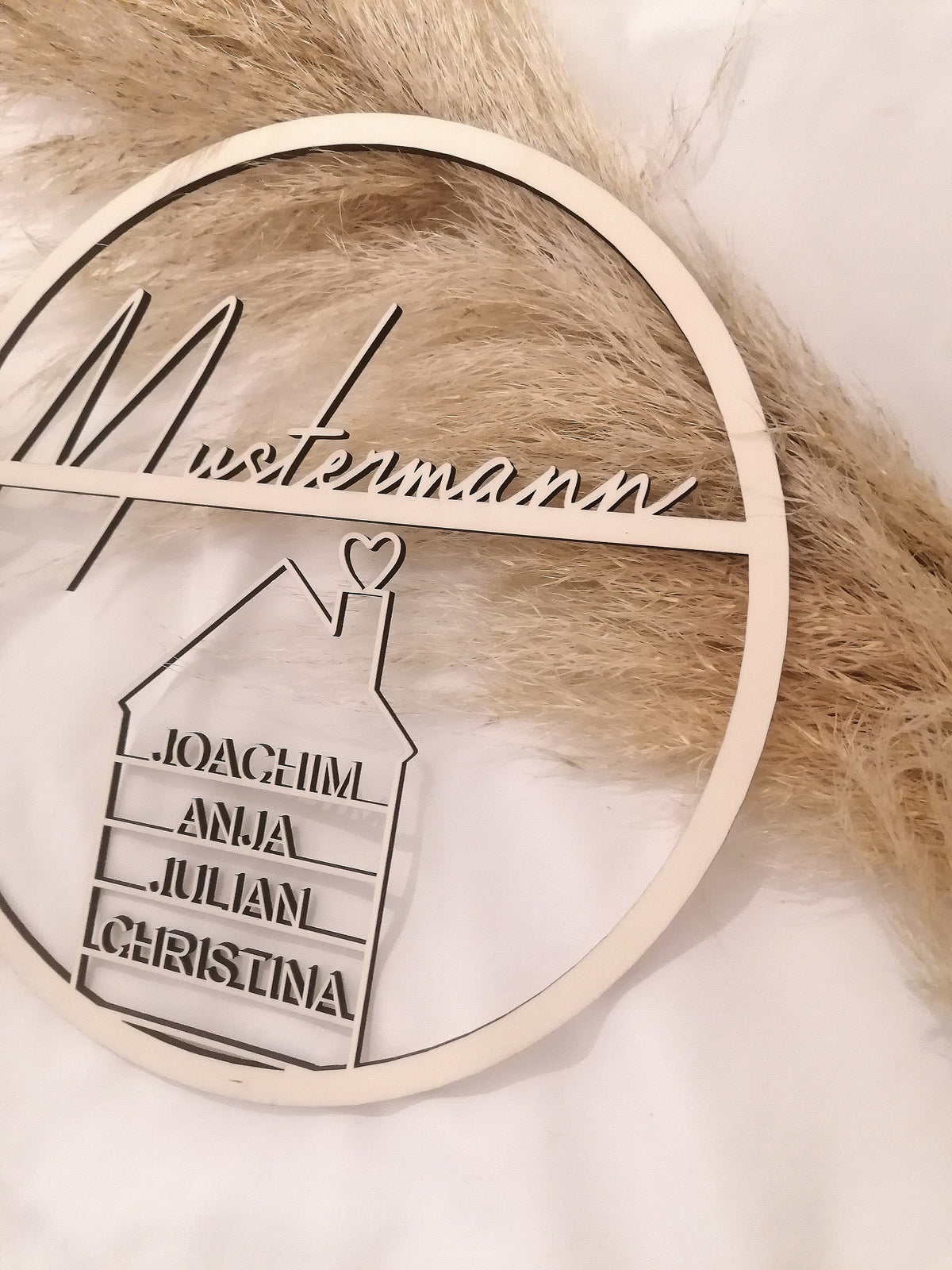 Türkranz/ Holzkranz/ Familie/Geschenk/ personalisiert