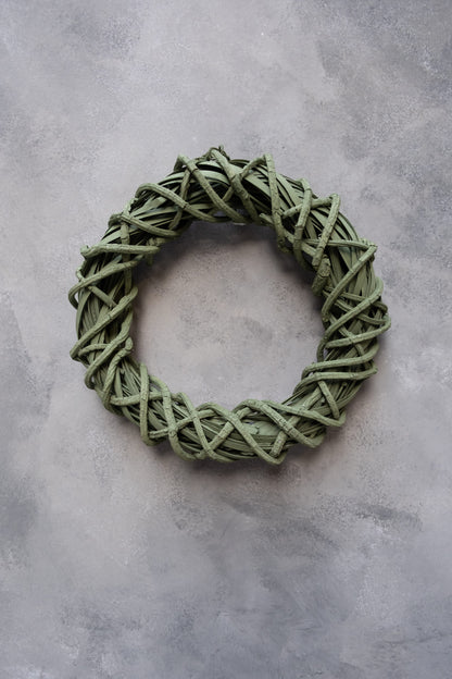 Rattan wreath · Green