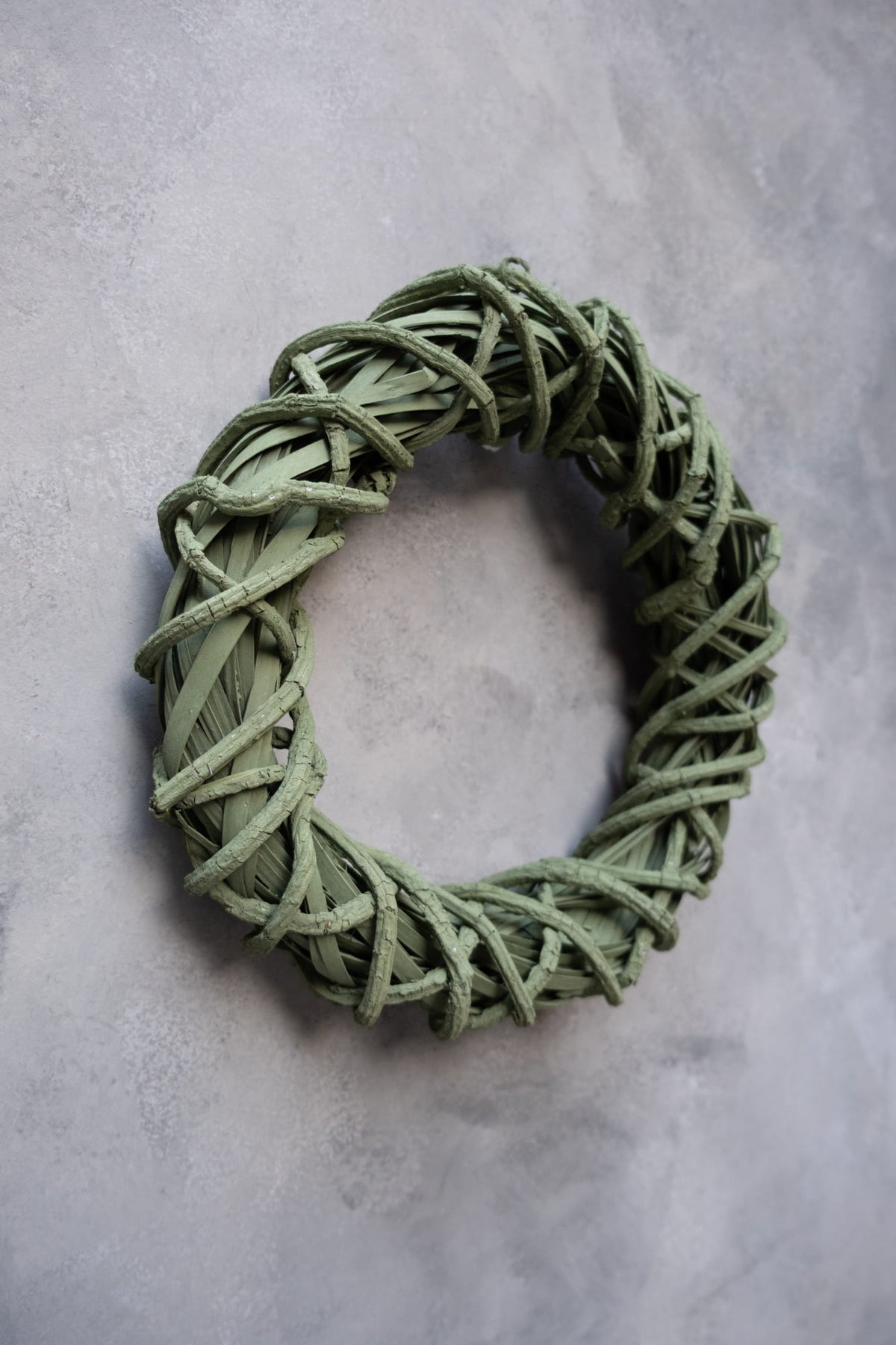 Rattan wreath · Green