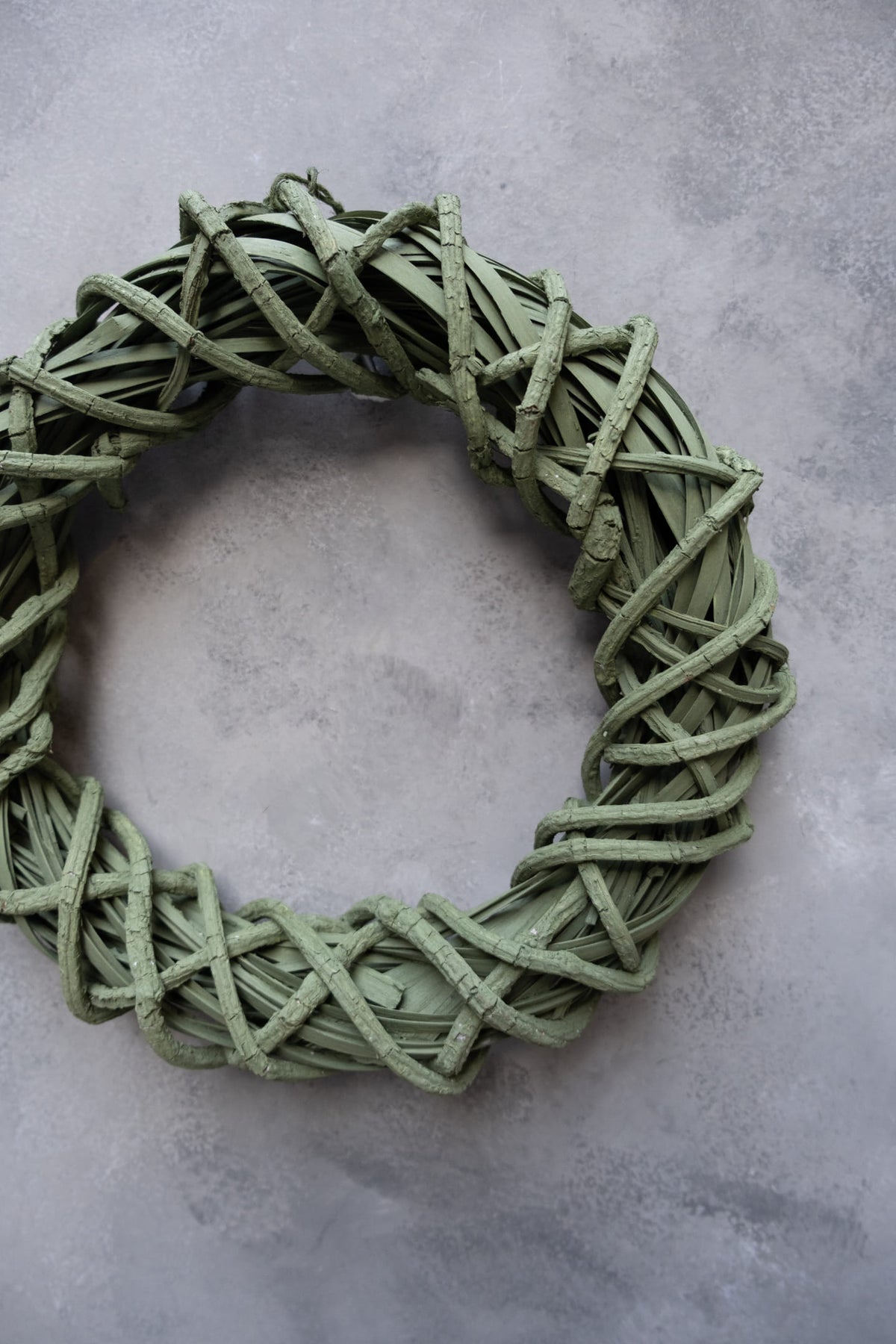 Rattan wreath · Green