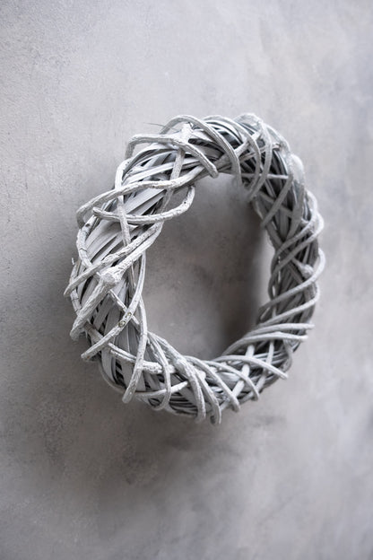 Rattan wreath · Grey