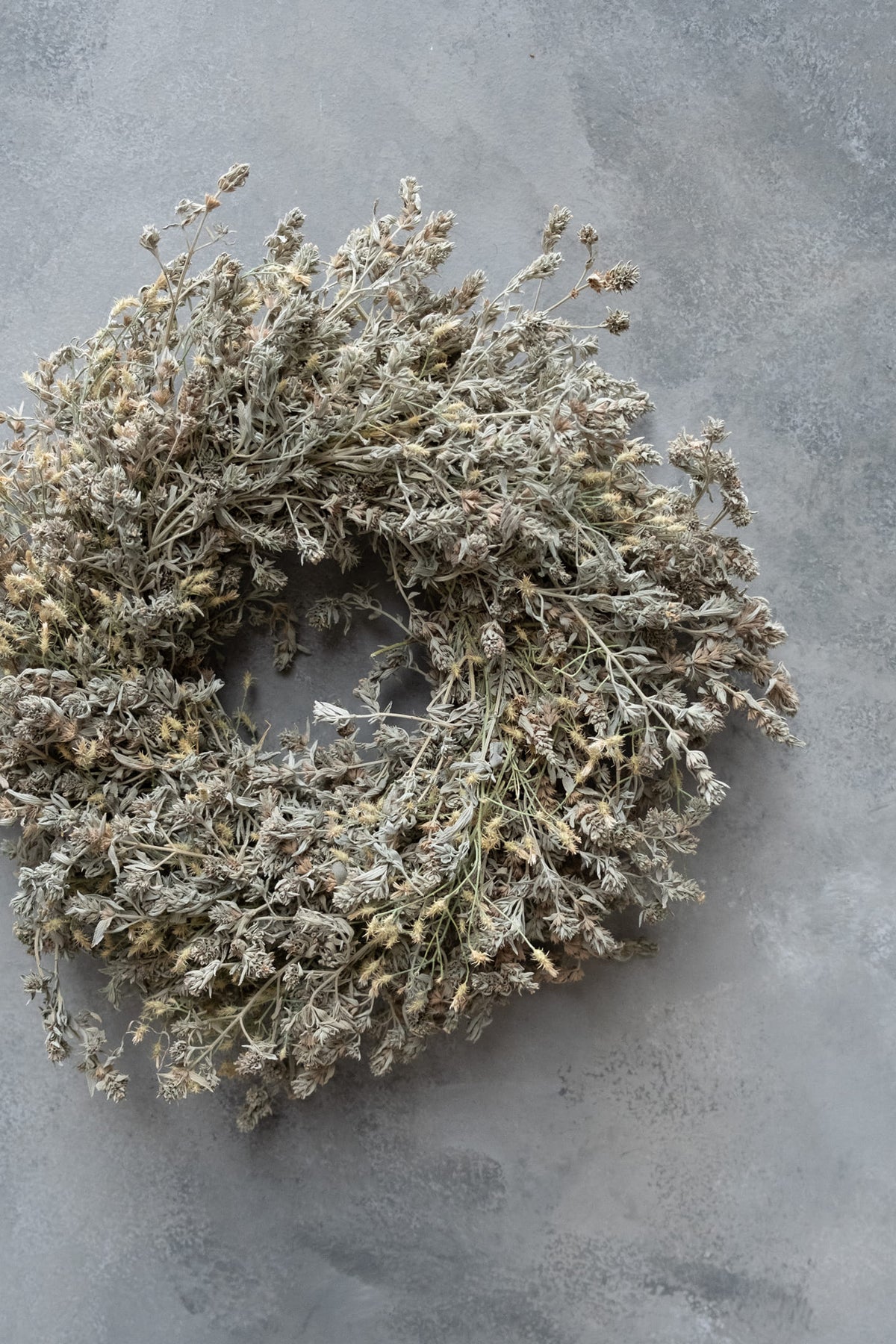 Wild lavender-thistle wreath · Natural