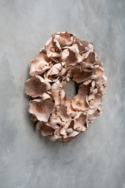 Palm cup wreath · Old pink