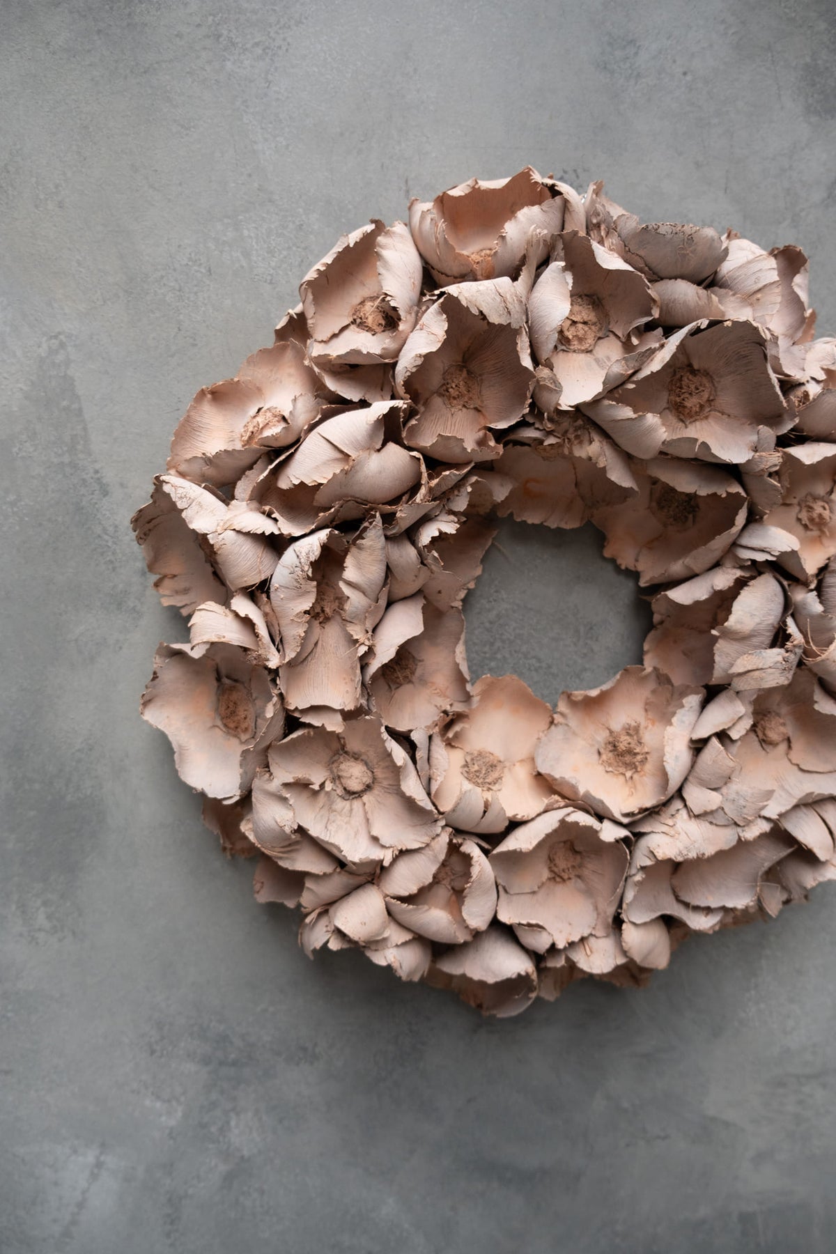 Palm cup wreath · Old pink
