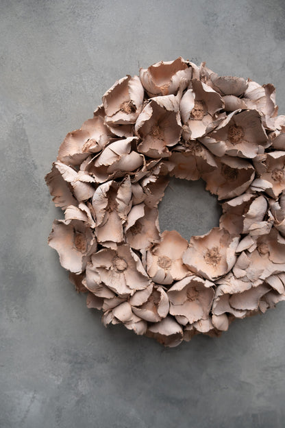 Palm cup wreath · Old pink